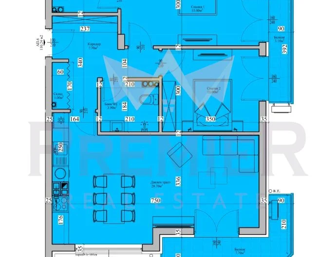 ТРИСТАЕН АПАРТАМЕНТ С ПАНОРАМНА ГЛЕДКА - - снимка 9 - Имоти Премиер