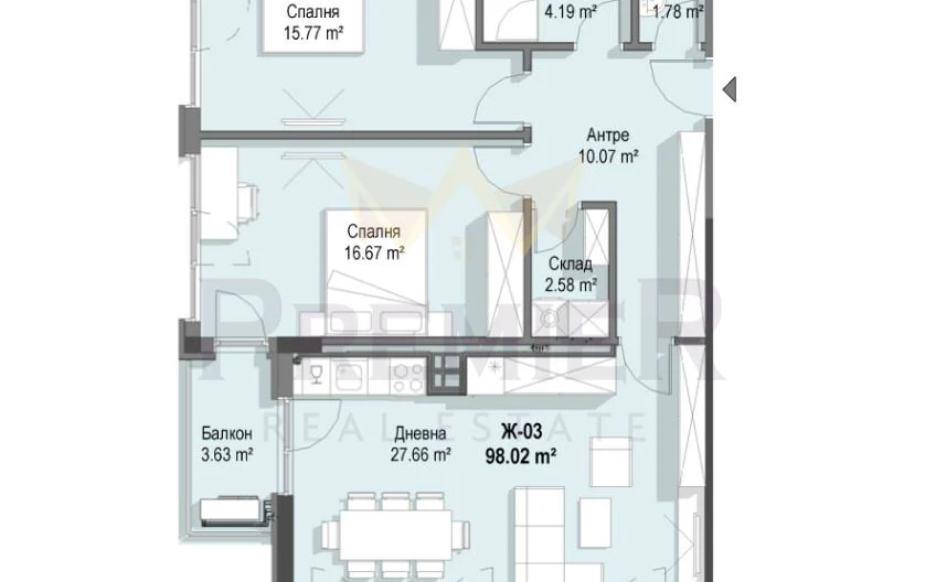 Тристаен апартамент в Кръстова вада -  - снимка 2 - Имоти Премиер
