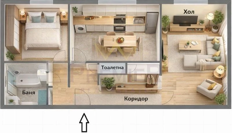 Тристаен апартамент в кв. Изток, гр. Пловдив -  - снимка 1 - Имоти Премиер