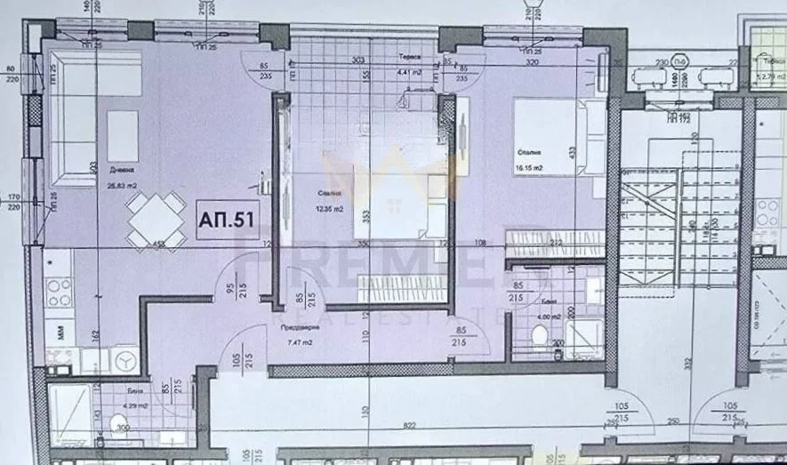 Тристаен апартамент в кв. Кършияка, гр. Пловдив - - снимка 1 - Имоти Премиер