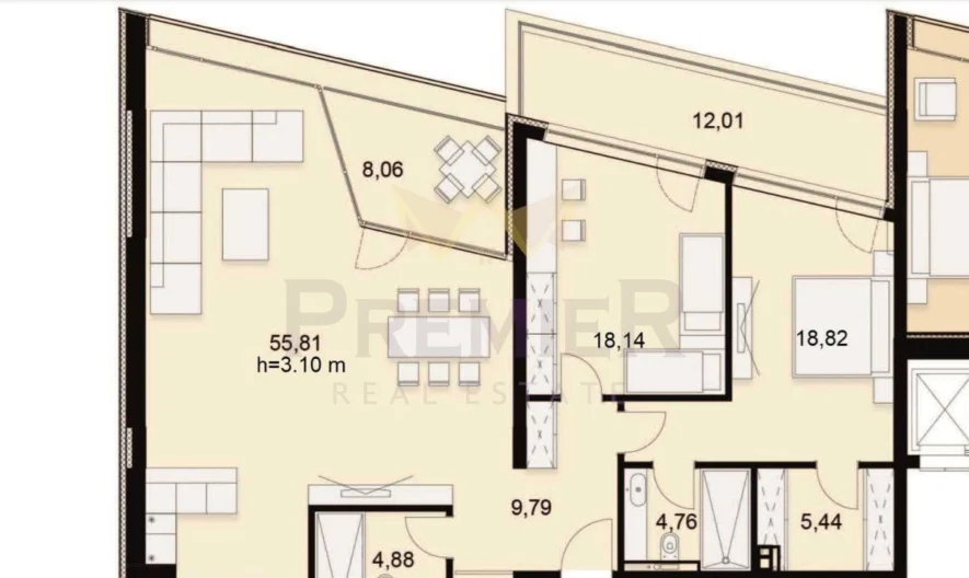 Тристаен апартамент в кв. Симеоново -  - снимка 4 - Имоти Премиер