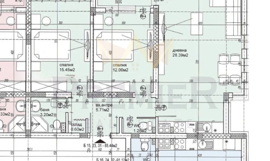 Тристаен апартамент в кв.Христо Смирненски, гр.Пловдив -  - снимка 14 - Имоти Премиер