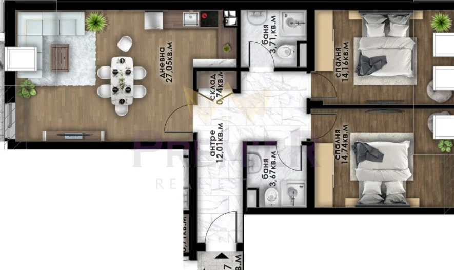 Тристаен апартамент в Остромила, гр. Пловдив -  - снимка 8 - Имоти Премиер