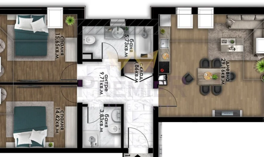 Тристаен апартамент в Остромила, гр. Пловдив -  - снимка 8 - Имоти Премиер