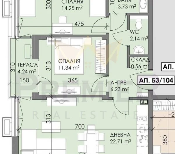 Агенция за недвижими имоти - Имоти Премиер - имот - 1095487, Цена: 103000 EUR
