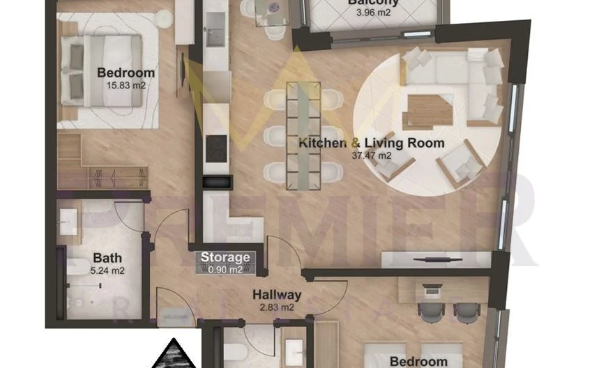 Тристаен апартамент в ж.к. Лозенец - - снимка 1 - Имоти Премиер