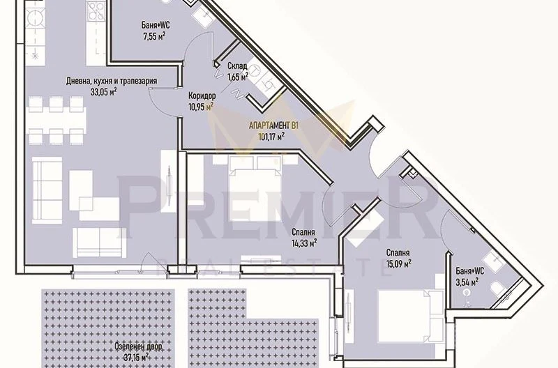 Тристаен апартамент в ж.к. Младост 4 - - снимка 8 - Имоти Премиер