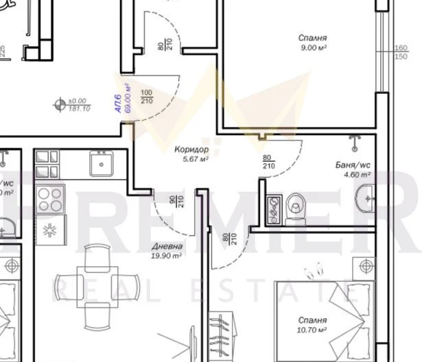 Тристаен апартамент, ж.к. Възраждане 3, гр. Варна -  - снимка 3 - Имоти Премиер