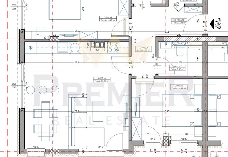 Тристаен апартамент,Владиславово -  - снимка 1 - Имоти Премиер