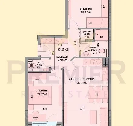 Обява за имот 774234, Площ: 100 м<sup>2</sup>, Цена: 134990 EUR - Апартаменти Варна Победа