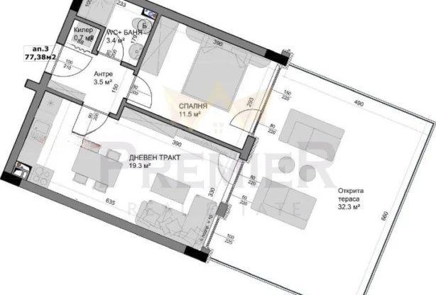 Real Estate Agency - Imoti Premier - imot - 1175297, Price: 94000 EUR