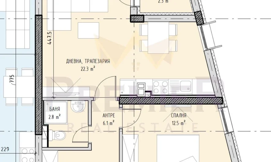Two-Room Apartment in Malinova Dolina -  - snimka 3 - Imoti Premier