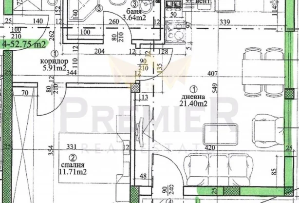 Real Estate Agency - Imoti Premier - imot - 1087122, Price: 115416 EUR