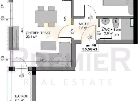 Real Estate Agency - Imoti Premier - imot - 1189575, Price: 107000 EUR