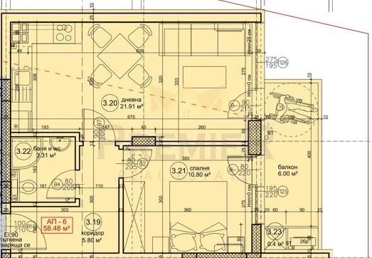 Two-room apartment, new building, Vazrazhdane 4 - - snimka 4 - Imoti Premier