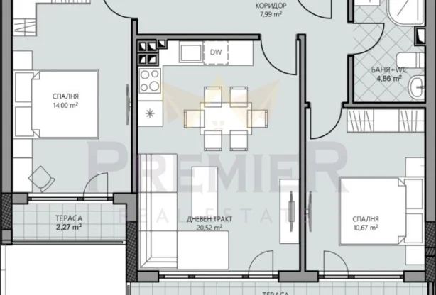 Агенция за недвижими имоти - Имоти Премиер - имот - 998810, Цена: 129990 EUR