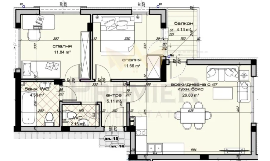 Жилищна сграда кв. Виница – Червена сграда -  - снимка 5 - Имоти Премиер