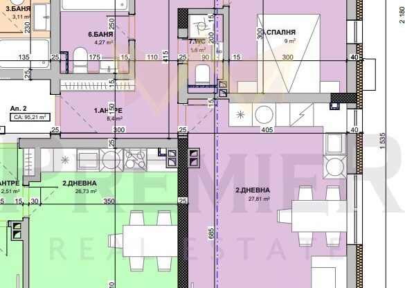 Четиристайни апартаменти Варна - имот - 1106412 . 112 м<sup>2</sup>, Цена: 168000 EUR