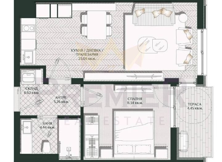 АПАРТАМЕНТ В БУРГАС, КВ. ХОРИЗОНТ -  - снимка 5 - Имоти Премиер