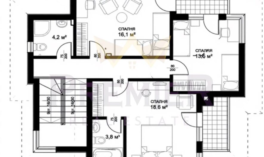 Двуетажна къща с двор в затворен комплекс в с. Лозенец. -  - снимка 9 - Имоти Премиер