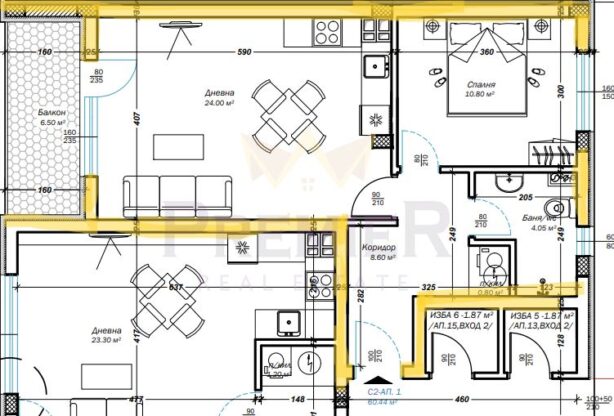 Агенция за недвижими имоти - Имоти Премиер - имот - 1060601, Цена: 91000 EUR