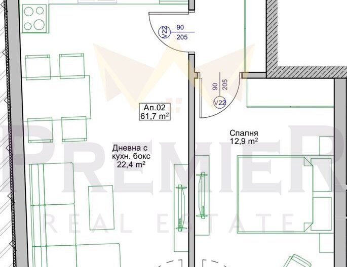 Агенция за недвижими имоти - Имоти Премиер - имот - 1068589, Цена: 84093 EUR
