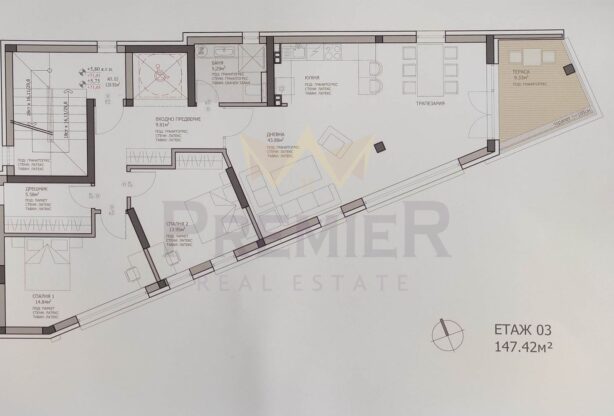Код на имот: 764971, Площ: 147 м<sup>2</sup> кв.м, Имоти Премиер - Цена: 147440 EUR