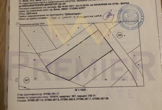 Обява за имот 731107, Площ: 2935 м<sup>2</sup>, Цена: 160000 EUR - Имоти Премиер