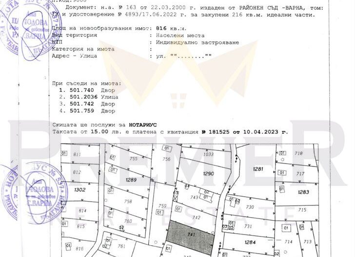 Агенция за недвижими имоти - Имоти Премиер - имот - 1054666, Цена: 25000 EUR