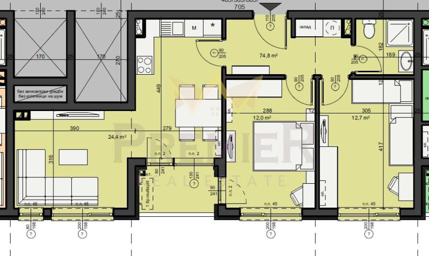 ПРОСТОРЕН ТРИСТАЕН АПАРТАМЕНТ 85 КВ.М. В МЕДЕН РУДНИК, З. В - - снимка 3 - Имоти Премиер