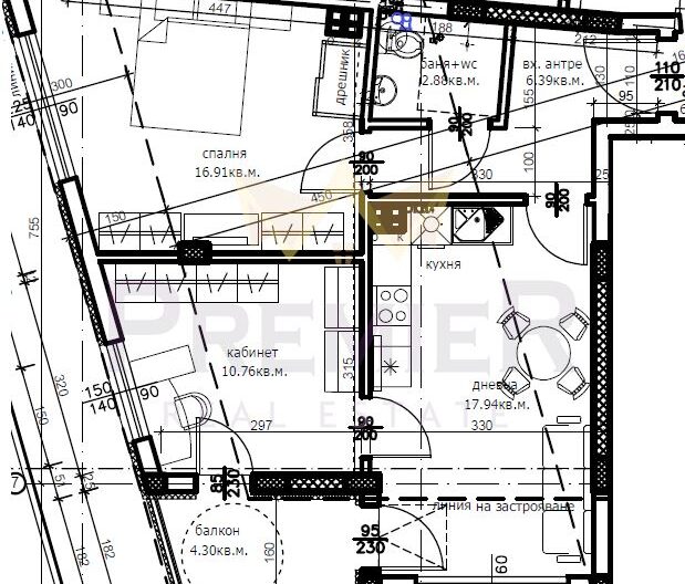 ТРИСТАЕН АПАРТАМЕНТ В НОВА СГРАДА В кв.ЛЕВСКИ гр.Варна -  - снимка 3 - Имоти Премиер